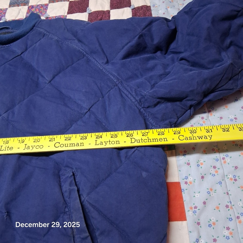 Vintage Dutch Harbor Gear DHG Down Quilted Puffer Jacket Size XL Blue - Picture 6 of 10